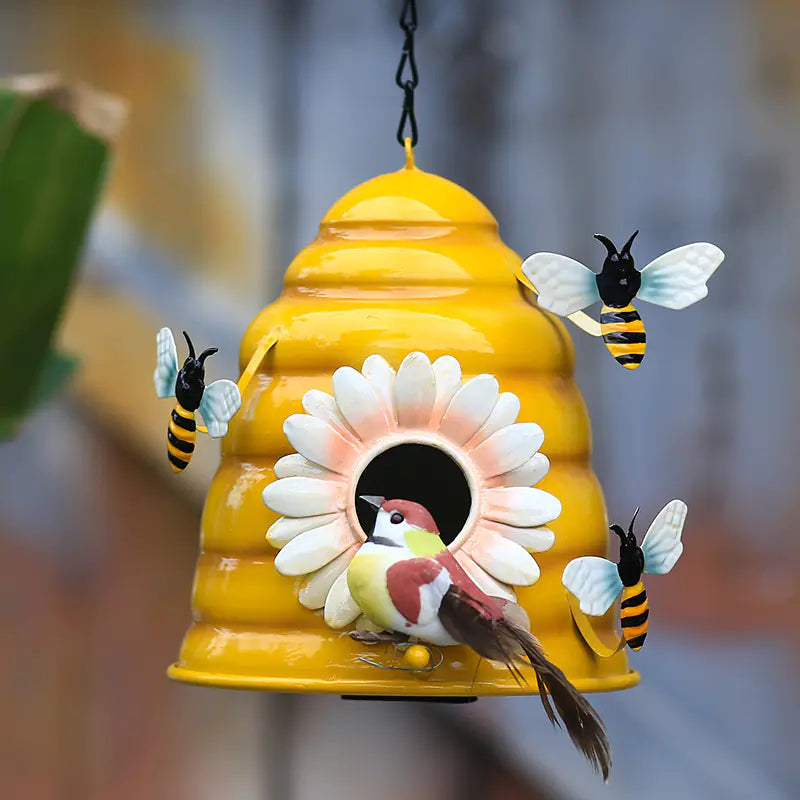 Stylish 1pc Bird House Nesting Box for Your Garden