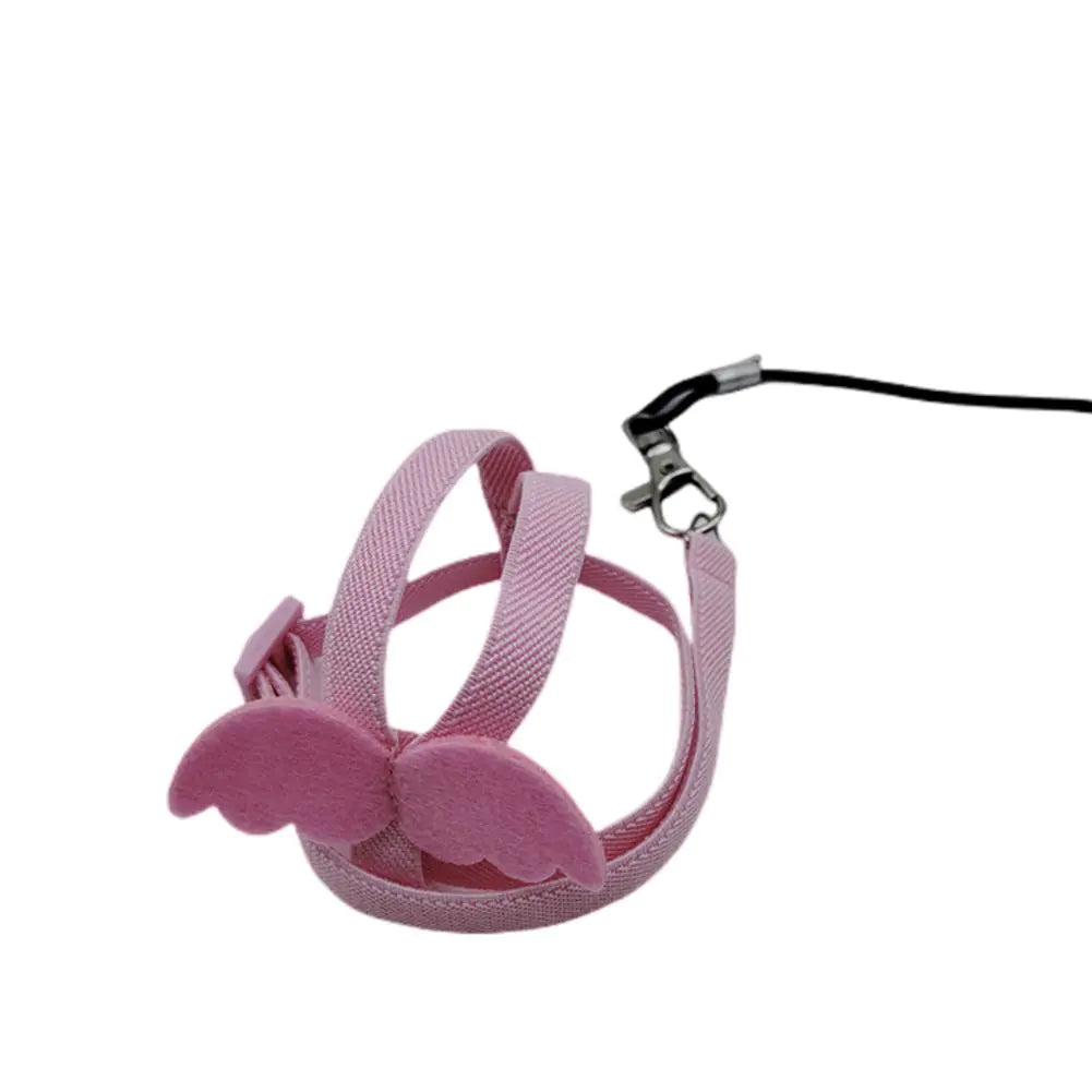 Adjustable Parrot Bird Harness with Traction Rope