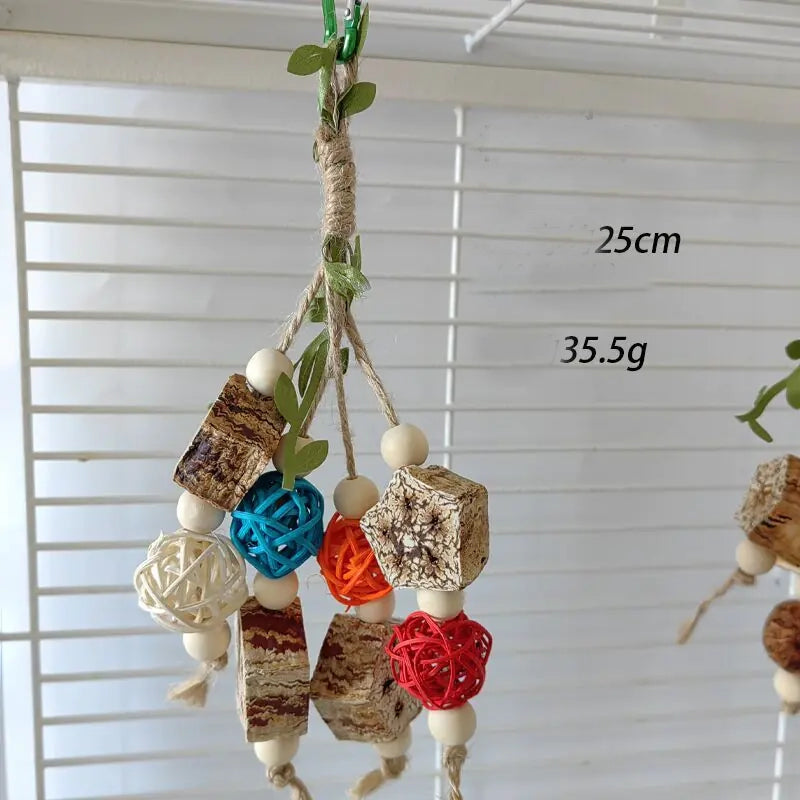 Parrot Chew Toys and Bird Cage Decor (For Mental Stimulation)