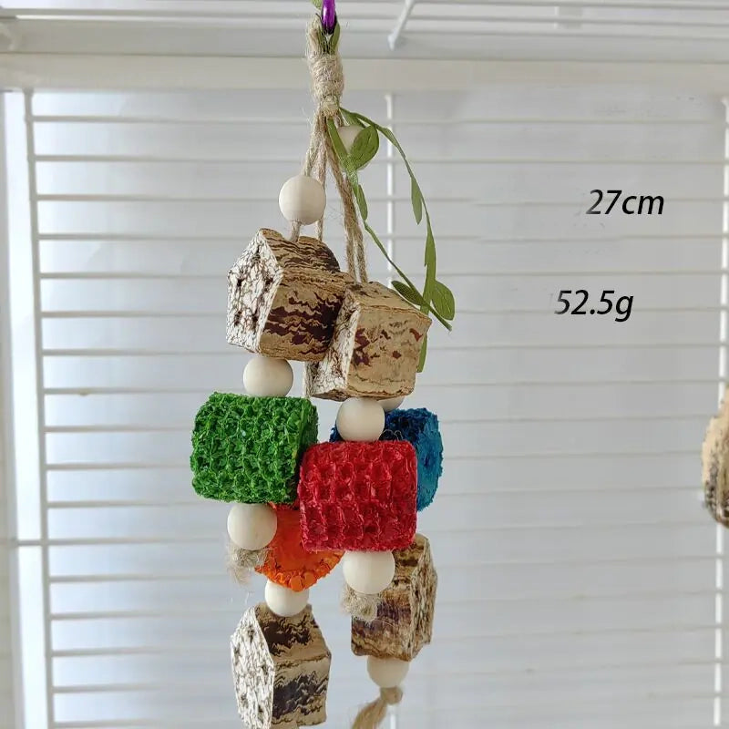 Parrot Chew Toys and Bird Cage Decor (For Mental Stimulation)