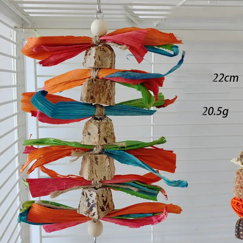 Parrot Chew Toys and Bird Cage Decor (For Mental Stimulation)