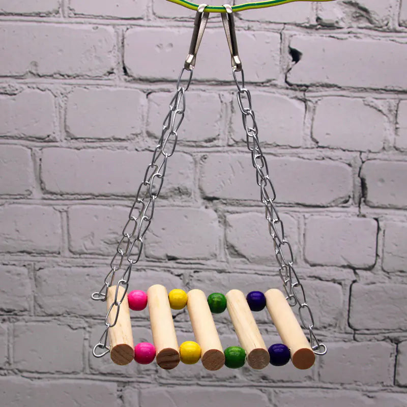 Parrot Swing Stand with Nibbling Toy for Bird Cage