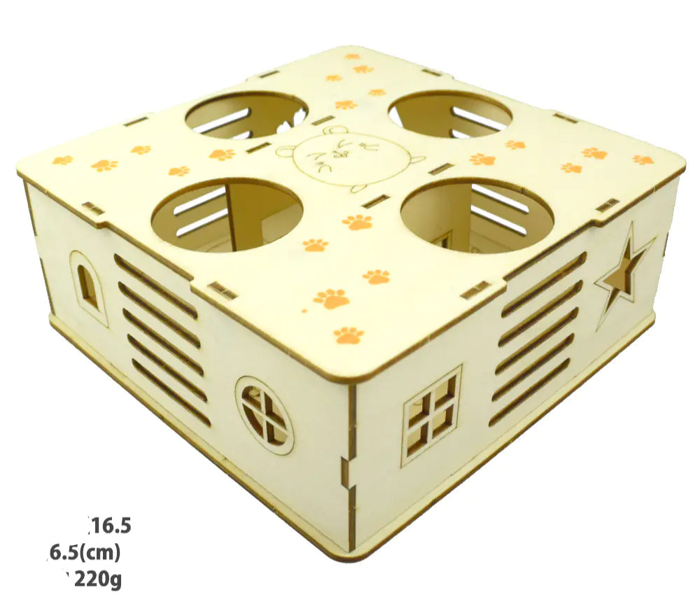 Wooden Hamster Exercise Tunnel and Climbing Platform