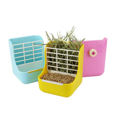 Rabbit Food Bowl & Hay Rack