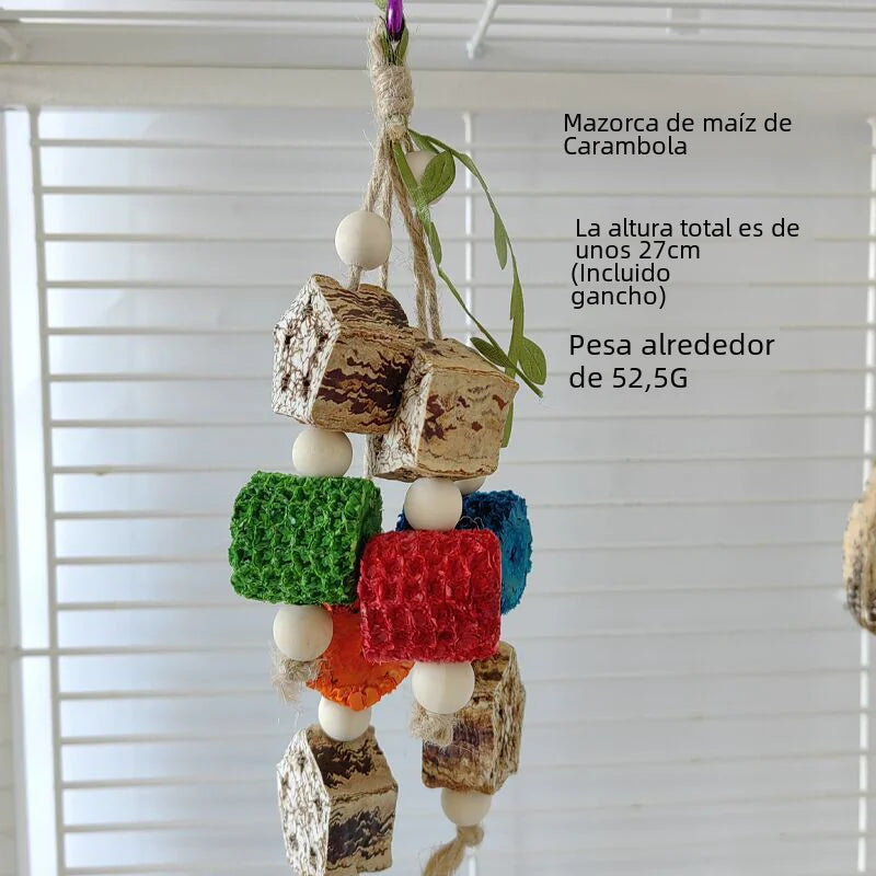 Parrot Chew Toys and Bird Cage Decor (For Mental Stimulation)