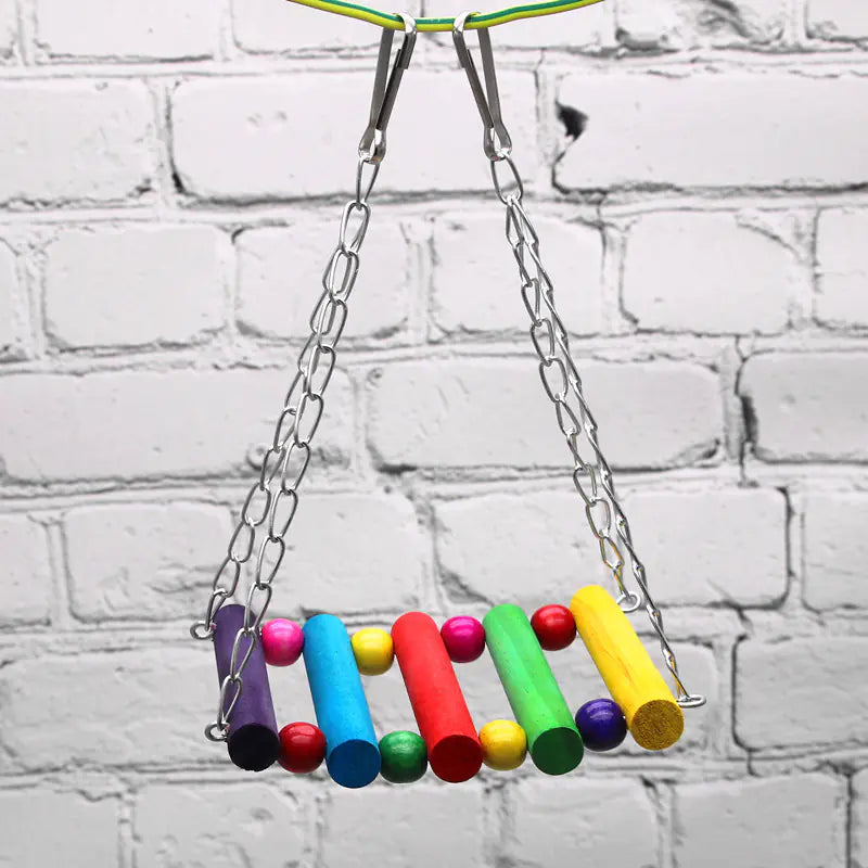 Parrot Swing Stand with Nibbling Toy for Bird Cage