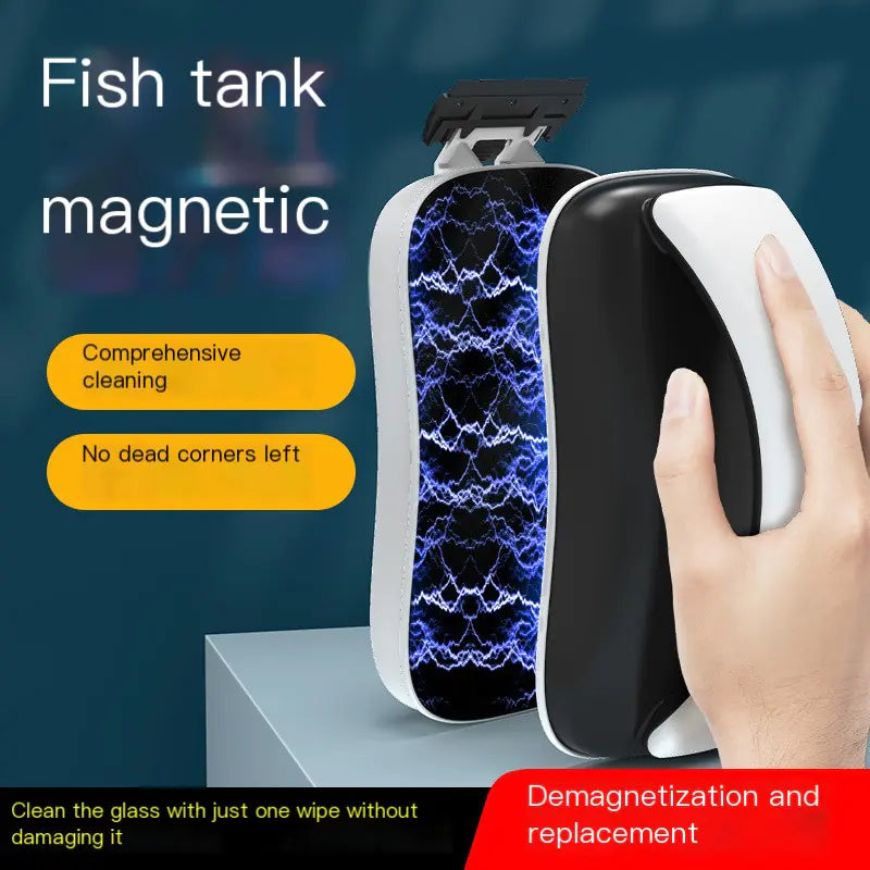 Magnetic Aquarium Cleaner with Algae Scraper Tool