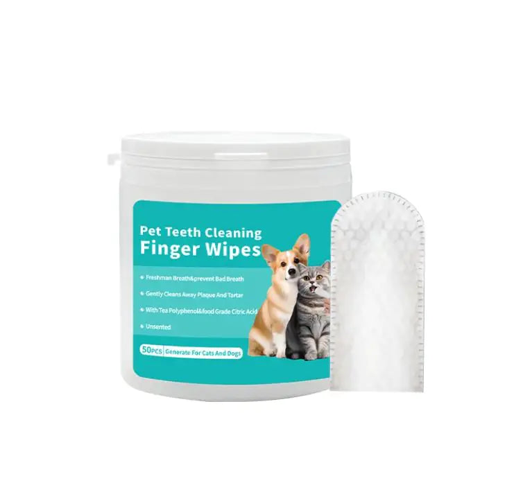 Pet Teeth Cleaning Wipes Finger Stall