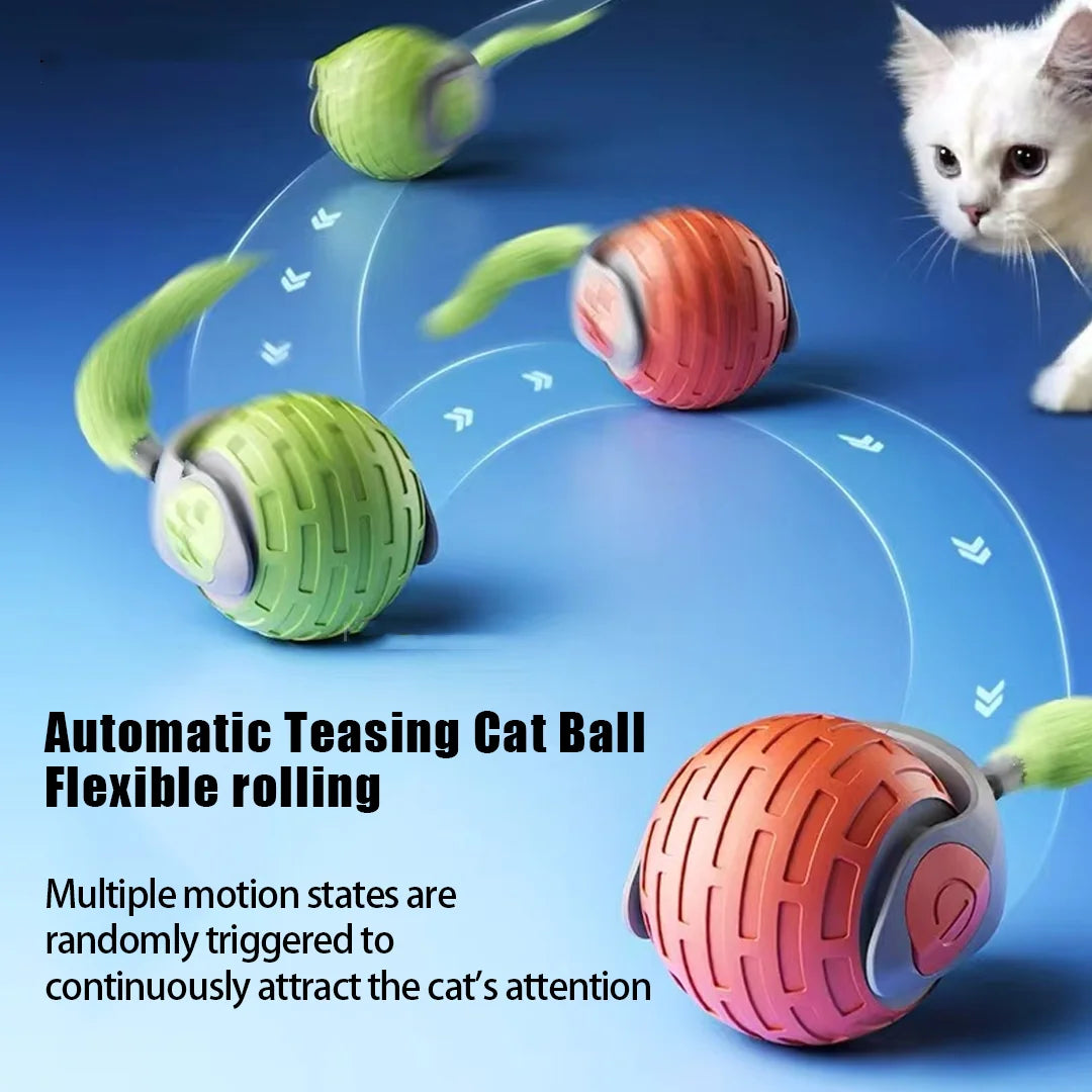 USB Rechargeable Smart Rolling Cat Toy