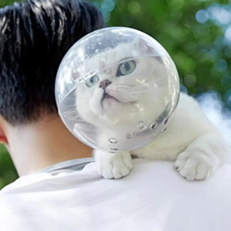 Transparent Cat Grooming Mask for Bathing & Nail Care