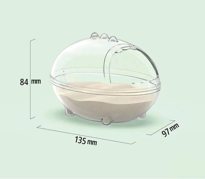 Bathing Sand for Small Pets - Splashproof Design