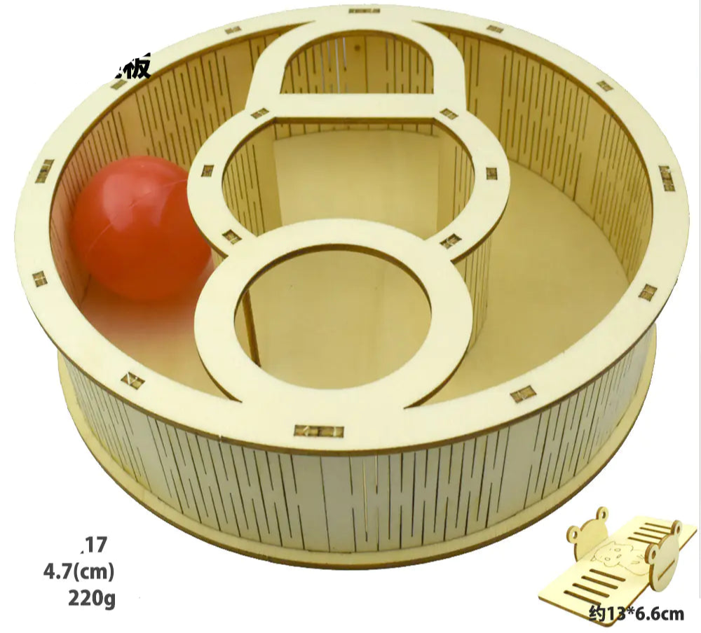 Wooden Hamster Exercise Tunnel and Climbing Platform