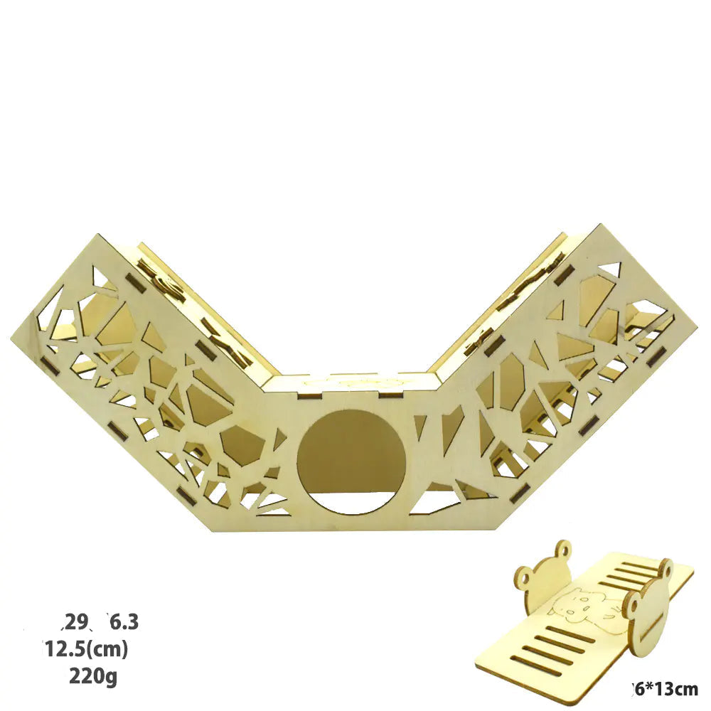 Wooden Hamster Exercise Tunnel and Climbing Platform